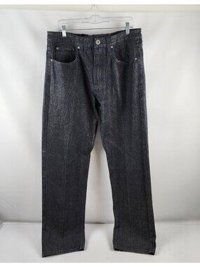 Knockout KO Jeans Mens 36x33 Vintage Y2K Black Easy Fit Hip Hop Streetwear